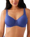 Wacoal Basic Beauty Full Figure Underwire Bra 855192 In Blue