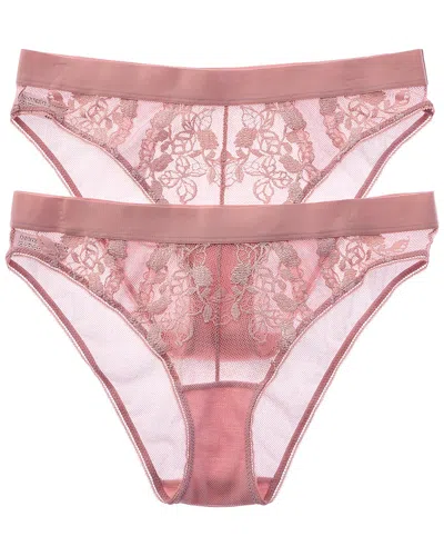 Wacoal B.tempt'd By  2pk Opening Act Cheeky In Pink