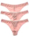Wacoal B.tempt'd By  3pk Inspired Eyelet Thong In Pink