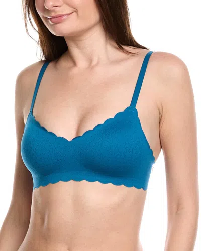 Wacoal B.tempt'd By  B.wow'd Lace Wire-free Bra In Blue