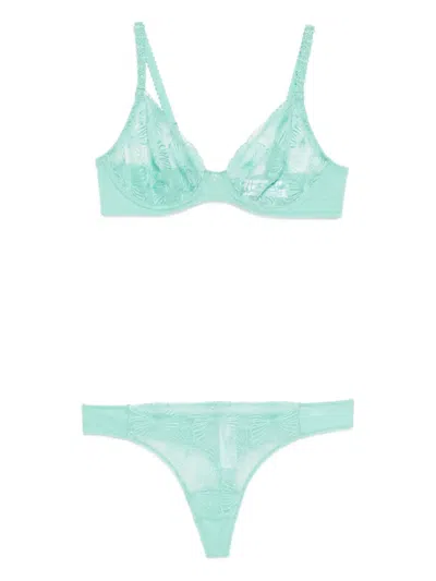 Wacoal Cateline Plunge Bra Set In Green