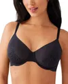 Wacoal Confidence Boost Underwire Bra Womens Black Adjustable Straps Buu417 In Black