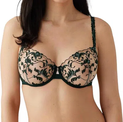 Wacoal Dramatic Interlude Underwire Bra In Green In Multi