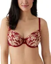 Wacoal Dramatic Interlude Underwire Bra In Red