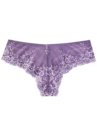 Wacoal Embrace Embroidered Lace Briefs In Purple