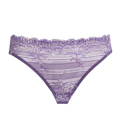 Wacoal Embrace Lace Bikini Briefs In Purple