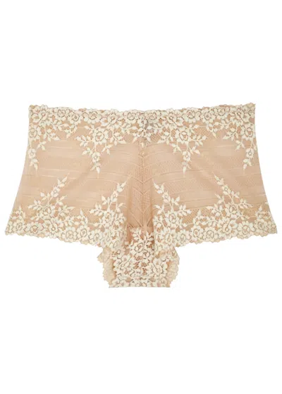 Wacoal Embrace Lace Boyshorts In Nude
