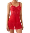 Wacoal Embrace Lace Chemise In Equestrian Red In Multi