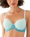 Wacoal Embrace Lace Contour Bra In Eggshell Blue,brittany