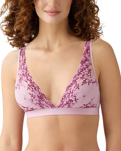 Wacoal Embrace Lace Convertible Plunge Soft Cup Wireless Bra In Pink