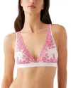Wacoal Embrace Lace Convertible Plunge Soft Cup Wireless Bra In Pink
