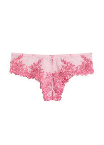 Wacoal Embrace Lace Embroidered Briefs In Pink