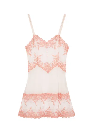 Wacoal Embrace Lace Embroidered Tulle Chemise In Cream