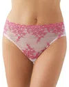 Wacoal Embrace Lace High-cut Briefs In Ballet Slipper,chateau Rose