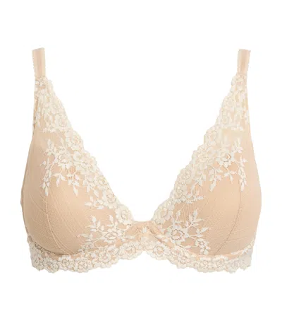 Wacoal Embrace Lace Plunge Bra In Neutral