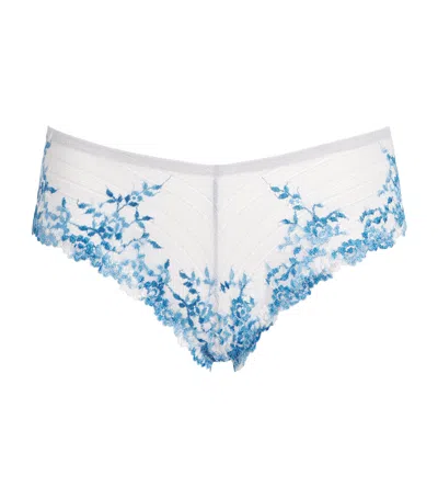 Wacoal Embrace Lace Tanga Briefs In Blue