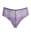 Wacoal Embrace Lace Tanga Briefs In Purple