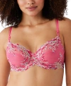 Wacoal Embrace Lace Underwire Bra In Hot Pink,multi