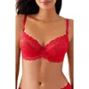 Wacoal Womens Embrace Underwired Lace Bra Equestrian Red