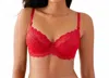 Wacoal Womens Embrace Underwired Lace Bra Equestrian Red In Multi
