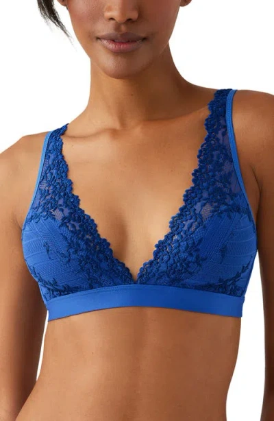 Wacoal Embrace Lace Wire Free Bralette In Blue