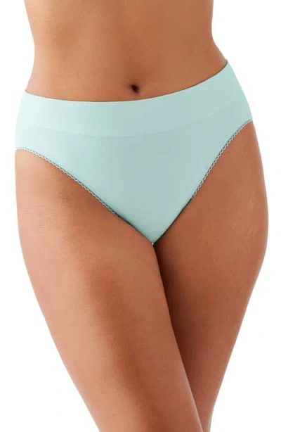Wacoal Feeling Flexible Seamless Hi Cut Brief In Eggshell Blue