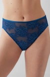 Wacoal Full Bloom High Cut Panties In Blue