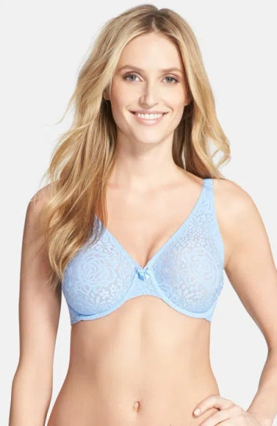 Wacoal Halo Lace Convertible Underwire Bra In Blue