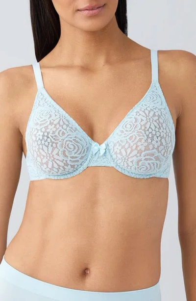 Wacoal Halo Lace Convertible Underwire Bra In Blue