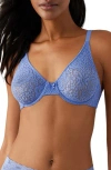 Wacoal Halo Lace Convertible Underwire Bra In Blue Hydrangea