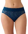 Wacoal Halo Lace Hi-cut Brief Lingerie Underwear 870305 In Blue