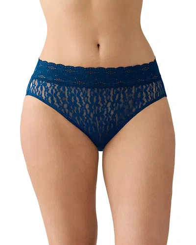 Wacoal Halo Lace High-cut Briefs In Blue