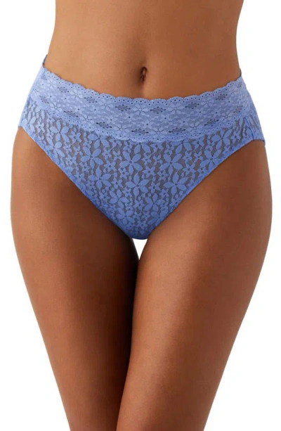 Wacoal Halo Lace High Cut Briefs In Blue Hydrangea