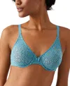 Wacoal Halo Lace Molded Underwire Bra 851205, Up To G Cup In Adriatic Blue