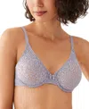 Wacoal Halo Unlined Underwire Bra In Twilight Gray