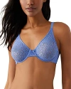 Wacoal Halo Lace Convertible Underwire Bra In Blue Hydrangea