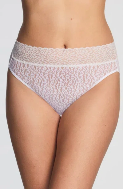 Wacoal High Bar High Cut Briefs In White