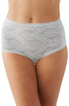 Wacoal High Profile Lace Briefs In Pastel Blue