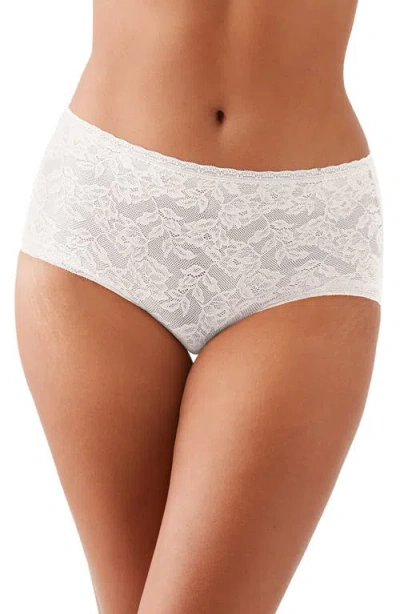 Wacoal High Profile Lace Briefs In White