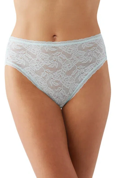 Wacoal High Profile Lace High Cut Briefs In Pastel Blue