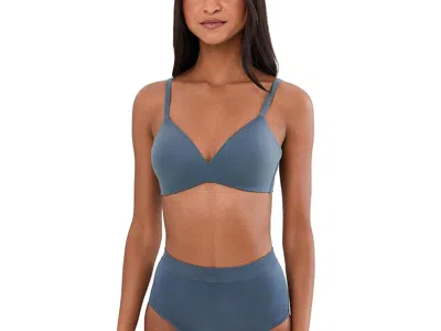 Wacoal How Perfect Non-wire Bra 852189 Women's Bra Dark Slate: 36a In Blue