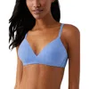 Wacoal How Perfect Wire Free T-shirt Bra Women Blue Hydrangea Stretch Buu922 In Blue