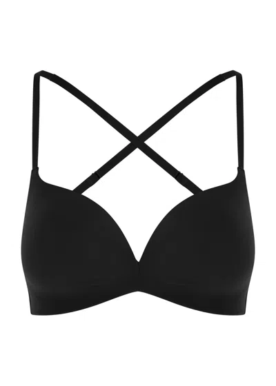 Wacoal Inès Secret Stretch-nylon Soft-cup Bra In Black