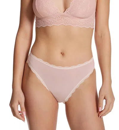 Wacoal Inspired Eyelet Hi-leg Brief Panty In Rose Smoke In Neutral