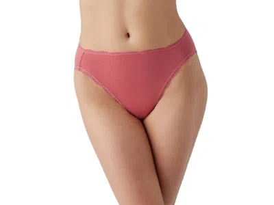 Wacoal Inspired Eyelet Hi-leg Brief Panty In Slate Rose In Pink