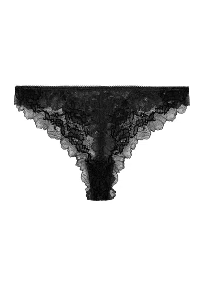 Wacoal Lace Perfection Lace Thong In Charcoal