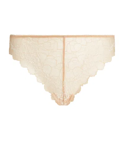 Wacoal Lace Perfection Low-rise Tanga In Nude