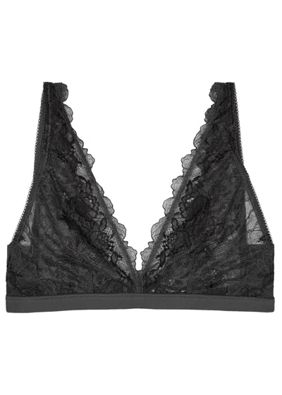 Wacoal Lace Perfection Soft-cup Bra In Charcoal