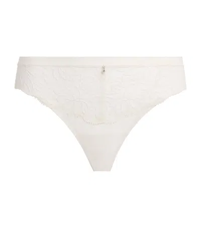 Wacoal Lace-trim Abéllia Tanga In White