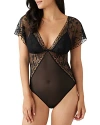 Wacoal Lifted In Luxury Bodysuit In Black In Black